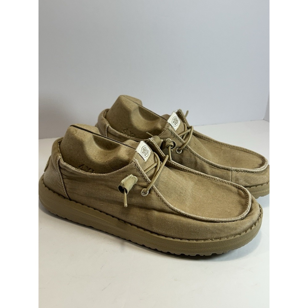 Hey Dude Wendy Women Size 9 Shoes Tan Comfort Casual Walking Stretch Slip On